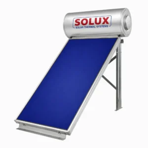 Πλάγια αριστερή όψη ηλιακού θερμοσίφωνα Solux 120 λίτρα