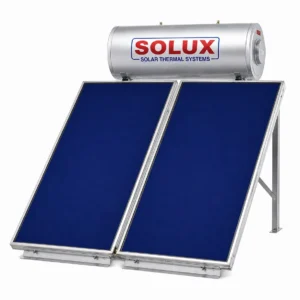 Ηλιακός θερμοσίφωνας 160lt διπλής ενέργειας Solux Glass 3m² μπροστινή όψη